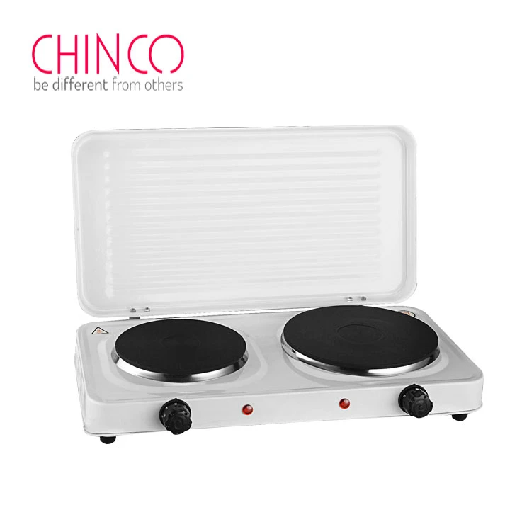 Double Solid Electric Heater With Cover 2500W Hot Plate