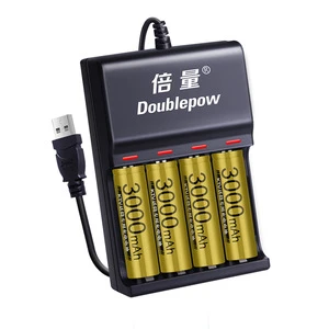 Doublepow UK83 Portable 5V USB Power 1.2v nimh nicd size AAA AA rechargeable battery cell charger