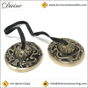 Dragon Design Tibetan Brass Cymbals
