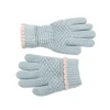 drop shipping plain Acrylic jacquard design cashmere brushed Winter Warmer Knitted mittens for kid