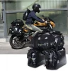 Durable Tarpaulin Waterproof Motorcycle Side Rear Saddle Bag Motorbike Helmet Pannier Bag 35L