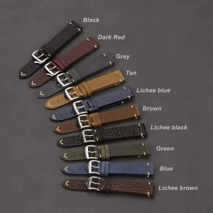 EACHE OEM Wholesales Crazy Horse & Oil Leather Watch Band Leather Watch Strap/Watch Band 18mm 20mm 22mm In Stock