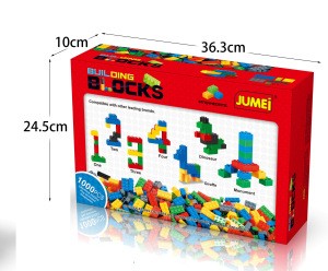 Eco-friendly abs JUMEI colorful building blocks, Z70003 1000pcs DIY General blocks