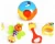 Import Eco-friendly cute 10pack plastic toy set baby rattle with different shape from China