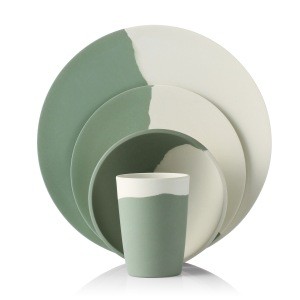 Eco Friendly Lekoch Bamboo Fiber Tableware Plates Bowl Cup Set Dinnerware Set for Party Restaurant
