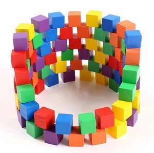 Educational Toy for Learning Patterns  Stacking Cubes For Kids Wooden Cube Blocks