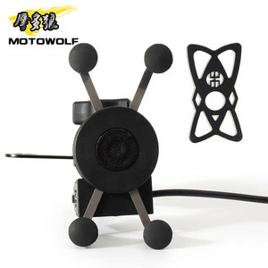 Electric motorcycle model x mobile phone stand mobile phone seat with USB charger and switch 4.7-6 inches mobile phone general