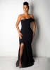 Elegant Sexy Solid color sleeveless Large Size Strapless Backless Women Vintage evening dress