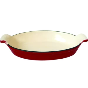 Enameled Cast Iron Fish Fry Pan CIF108 3 Quart Enameled Dutch Oven, Stock Pot with Lid cookware kitchenware