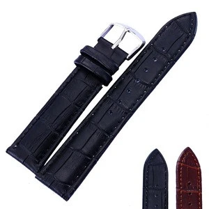 ER10 14mm 16mm 20mm 26mm Customized Logo Watch Parts Accessories Wholesale Watch Band PU Leather Genuine Cow Leather Strap