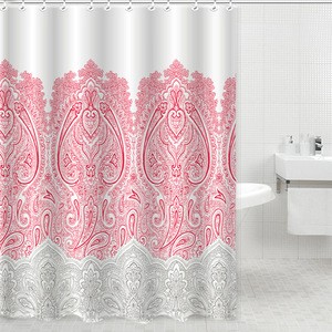 European Style 100% Polyester Easy Clean Printed Shower Curtains