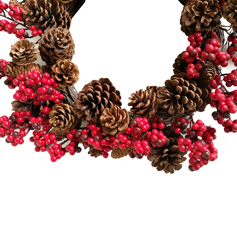 Exquisite life Garland leaves hazelnut Artificial flowers contain red berries Christmas decorations