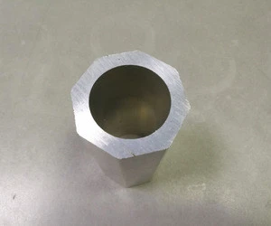 Extruded outer octagonal customized aluminum pipe weight per meter