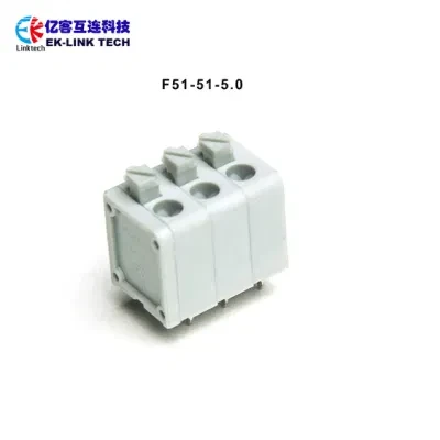 Buy F51-51-5.0 Pcb 5.0mm Pcb Terminal Block 10a 300v Screwless-type ...
