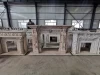 Factory Customize Price Indoor Fire Place Hand Carve Natural Stone Fireplace