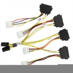 Factory customized processing power data cable motherboard hard disk micro SATA cable 1 turn 4 data connection money
