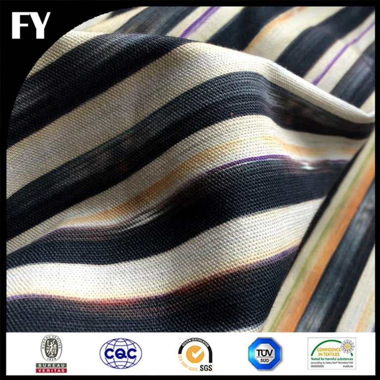 Factory direct custom digital print silk linen blend fabric