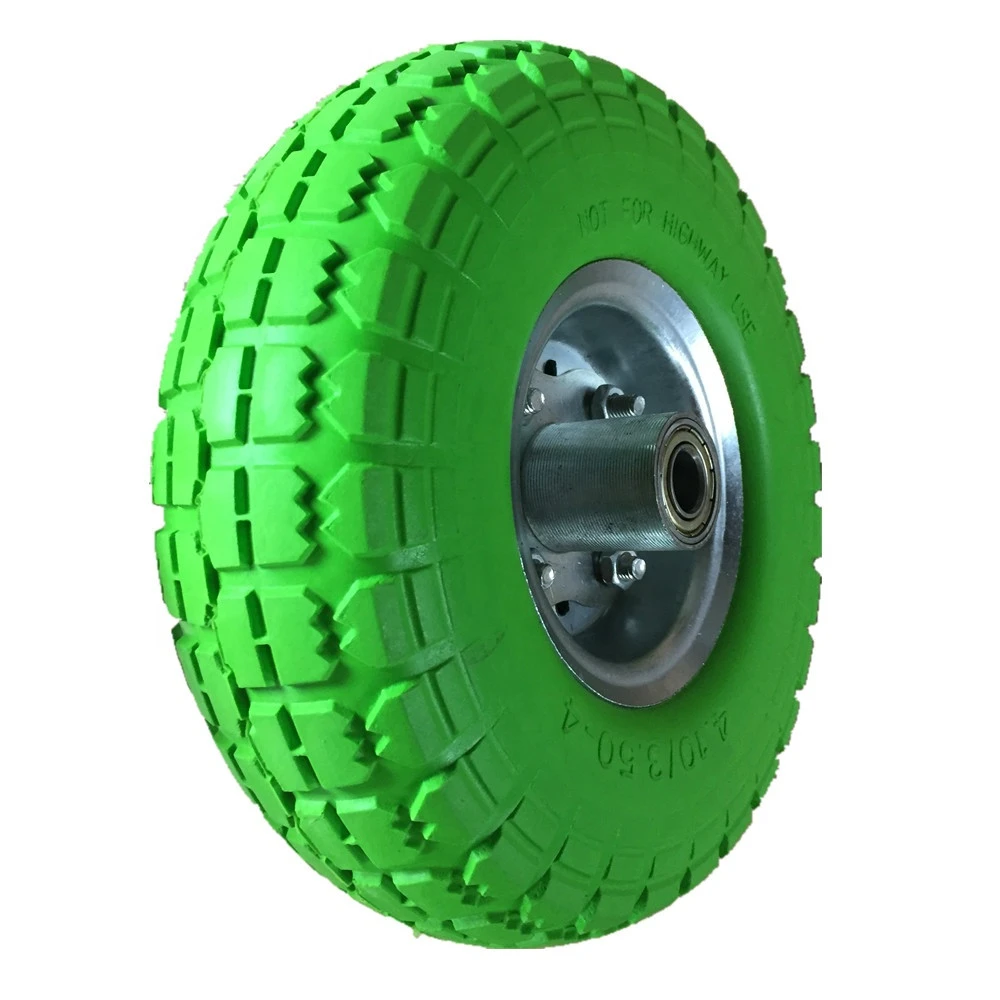 Factory directly  Solid rubber wheel tire 4.10/3.50-4 polyurethane foam filled tyre 3.50-4 pu foam wheel
