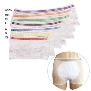 Factory hot sale hospital disposable mesh panties with L size