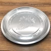 Factory multi-size round stainless steel food serving trays metal food plate serving bulk