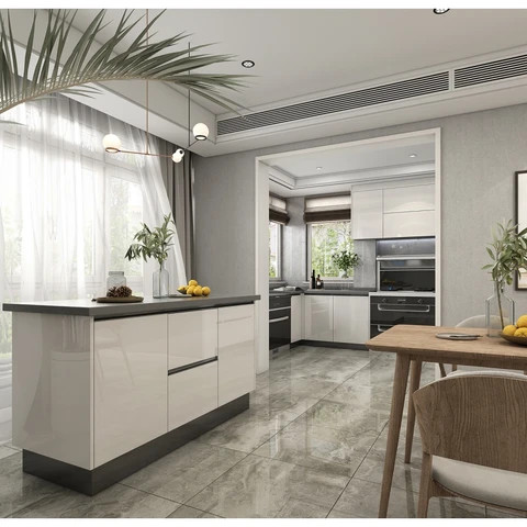 Buy Factory Price Custom Modular Solid Wood Kitchen Modern Design Smart ...