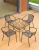 Import Factory Price Outdoor Carbon Steel Table And Chairs Waterproof Patio Metal Table And Chairs from China