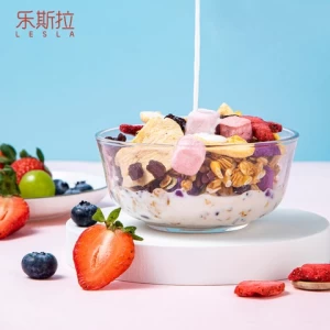 Factory Sale Chia Seed Fruit Oatmeal Cereal Chia Seed Baked Cereal With Strawberry And Cheese