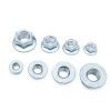 Factory Wholesale All-metal Hex Nylon Insert Lock Nut Zinc Plated Hexagon  Press-point lock nut M5-M20