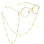 Fashion New Simple Design Eyewear Accessories Copper Beads Glasses Holder Slip Chain