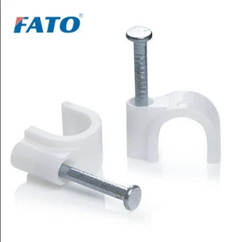 FATO Electric Plastic Round Nail Cable Clips clamps