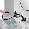 Faucet Basin Mixer Bathroom Faucet Hot And Cold Pull Out Matte Black Mixer Tap Bathroom Basin Faucets