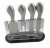 Import FDA Rubber Wood Block 4pcs Cheese Knife Set from China