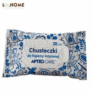 feminine / women intimate hygiene care personal hygiene wipes individually wrapped wet wipes hypographic feminine wipes