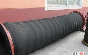 Flexible corrugated rubber hoses for oil