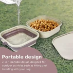 Folding Collapsible Pet Travel Food Storage Container Water Bowl Pet Bowls
