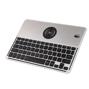 for smart phone accessories Keyboard with QI Wireless Charger