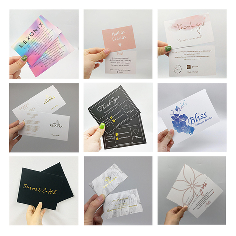 Buy Free Sample Color Printing Luxury Paper Card Wedding Custom Thank ...