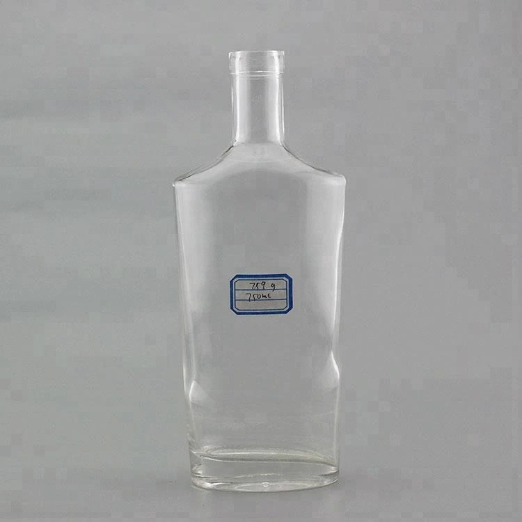 French Brandy Xo Bottle Brandy Clear Empty Glass Bottle 250 ML With Screw Top
