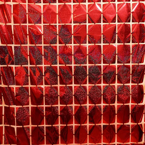 Fringe Square Curtains Tinsel Backdrop Sequin Square Streamer Backdrop Photo Booth Props Metallic Tinsel Foil Curtains