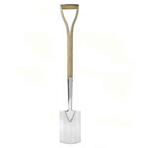 FSC ash wood handle stainless steel spade and fork garden tools