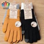 FT Winter Warm Fashion Jacquard Touch Screen Magic Texting Knitted Gloves