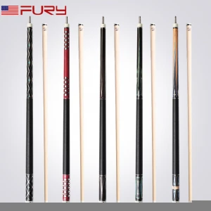 Fury GC series American maple shaft 13mm tip center joint colorful decal butt linen wrap billiard pool cue stick tacos de billar