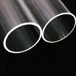 Fused silica quartz tube clear glass cylinder low OH content Clear quartz tube