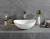 Import FW-2220 White artificial stone sink for bathroom / hotel from China