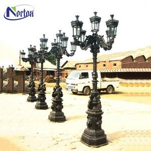 Garden street decorative lamps lights cast iron lamp outdoor/indoor antique cast iron light poles for sale
