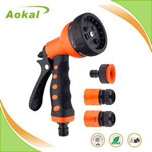 Garden water hose pipe tap nozzle connector fitting set of 1/2&#39;&#39; 7-pattern hose nozzle and fitting set