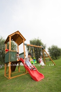 Garden Wooden Play Centre with Slide