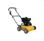 gardening tools garden heavy duty rake lawn spike aerator with wheel Rolling Fertilizer Tool push lawn scarifier