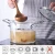 Glass Saucepan with Lid for Cooking Glass Pot 5L Stainless Steel Double Handles Stovetop for Cooking Milk, Pasta & Baby Food 5L