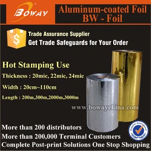 Gliding Bronzing consumable items hot stamping foil for plastic